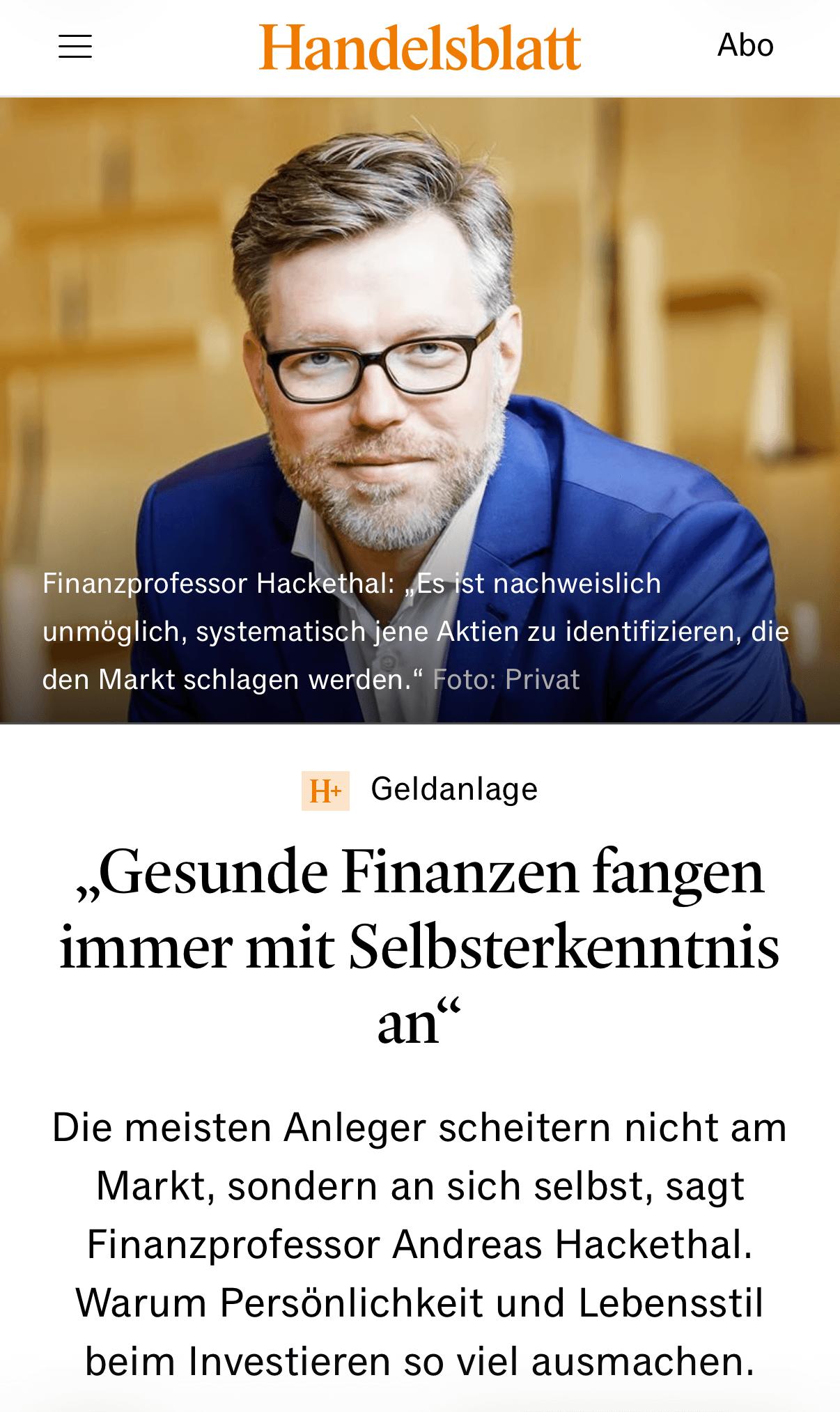 Wortlautinterview im Handelsblatt (11.4.2026)
